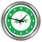 16" Chrome Steel Neon Clock with Custom Color Lens
