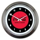 Deco-Styled LED Faux Neon Illuminated Coca-Cola Disk Wall Clock- 15"